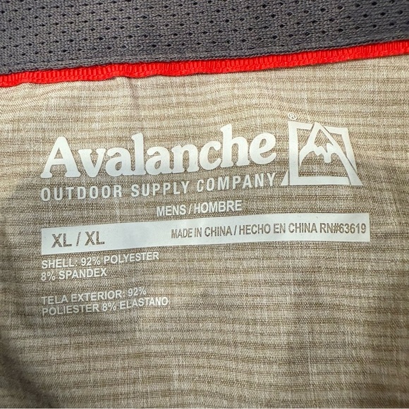 Avalanche Casual Short Sleeve Button Up Mens XL Beige Outdoors Gorpcore Hiking - Picture 4 of 5
